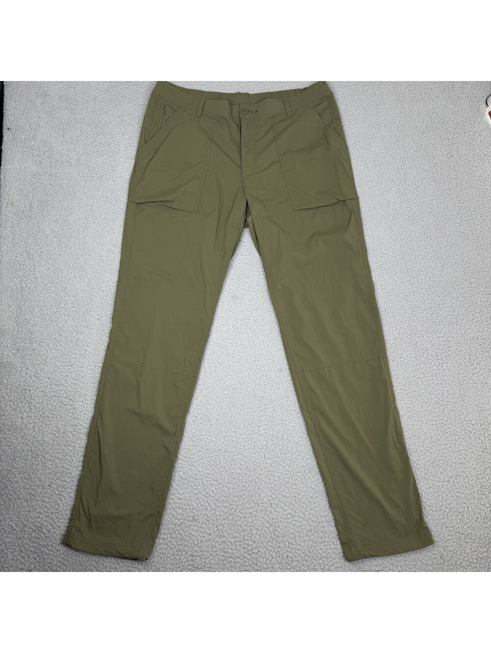 REI Outdoor Green Hiking Nylon Stretch Pants Women 14 Tall 36x32 Straight
